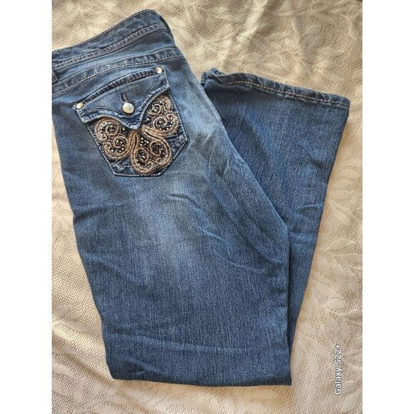 6  Nine West flared jeans,decorative pockets - Picture 1 of 8